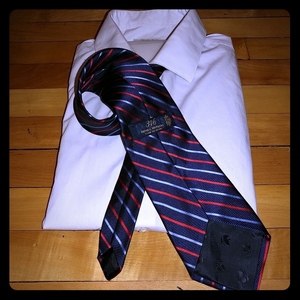 Stripped Brooks Brothers 346 Necktie Pure Silk